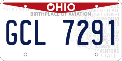 OH license plate GCL7291