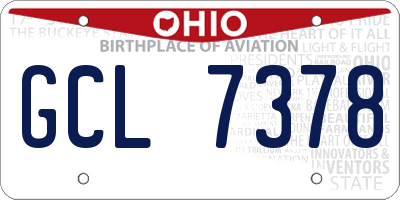 OH license plate GCL7378