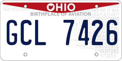 OH license plate GCL7426