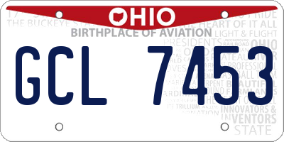 OH license plate GCL7453