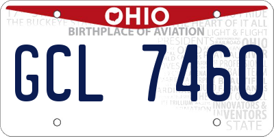 OH license plate GCL7460