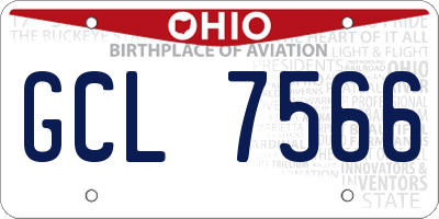 OH license plate GCL7566