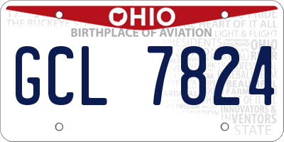 OH license plate GCL7824