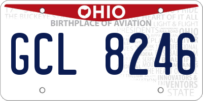 OH license plate GCL8246