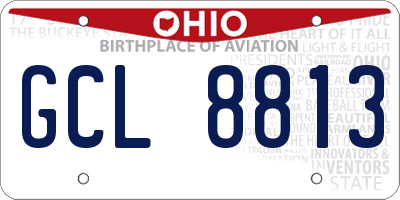 OH license plate GCL8813