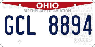 OH license plate GCL8894