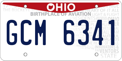 OH license plate GCM6341