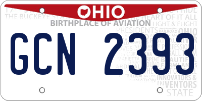 OH license plate GCN2393