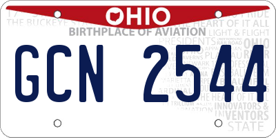 OH license plate GCN2544