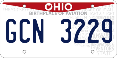 OH license plate GCN3229