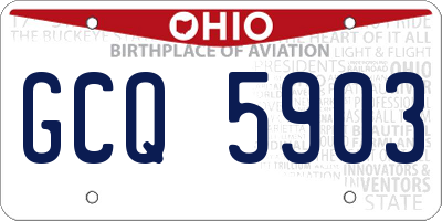 OH license plate GCQ5903