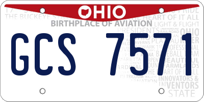 OH license plate GCS7571