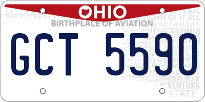 OH license plate GCT5590