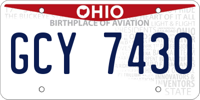 OH license plate GCY7430