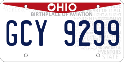 OH license plate GCY9299