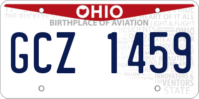 OH license plate GCZ1459
