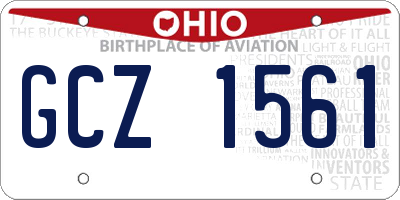 OH license plate GCZ1561