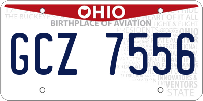 OH license plate GCZ7556