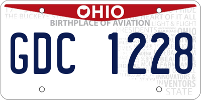OH license plate GDC1228