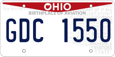 OH license plate GDC1550