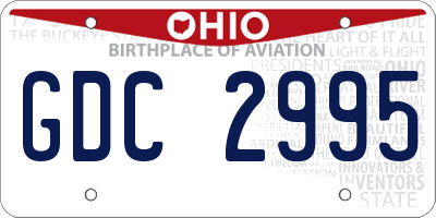 OH license plate GDC2995
