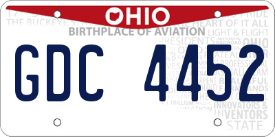 OH license plate GDC4452