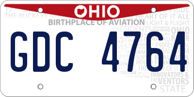 OH license plate GDC4764