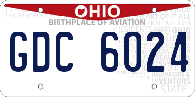 OH license plate GDC6024