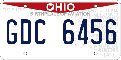 OH license plate GDC6456