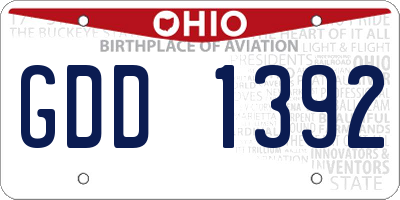 OH license plate GDD1392