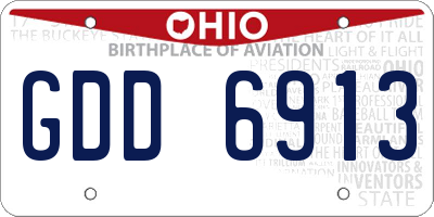 OH license plate GDD6913