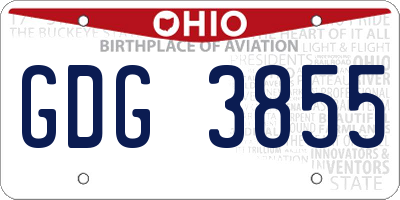 OH license plate GDG3855