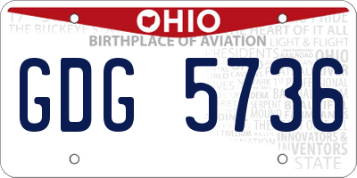 OH license plate GDG5736