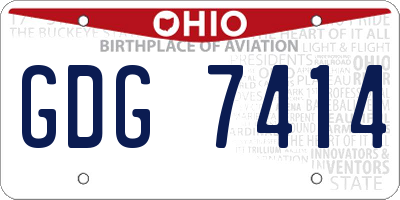 OH license plate GDG7414