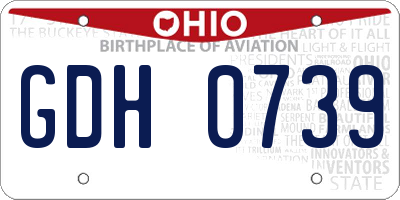 OH license plate GDH0739
