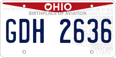 OH license plate GDH2636