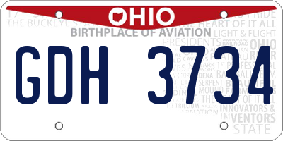 OH license plate GDH3734