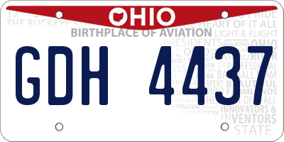 OH license plate GDH4437