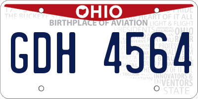 OH license plate GDH4564