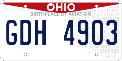 OH license plate GDH4903