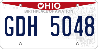 OH license plate GDH5048