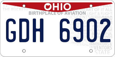OH license plate GDH6902