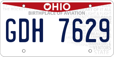 OH license plate GDH7629