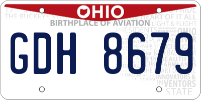 OH license plate GDH8679