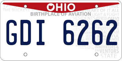 OH license plate GDI6262