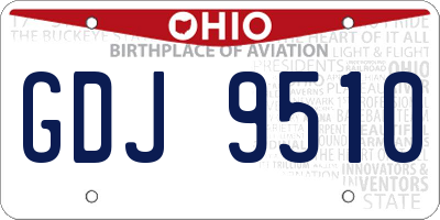 OH license plate GDJ9510