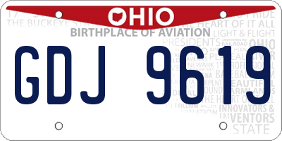 OH license plate GDJ9619