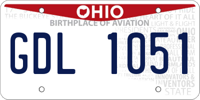 OH license plate GDL1051