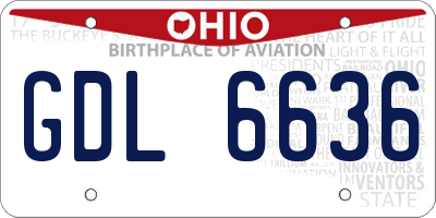 OH license plate GDL6636