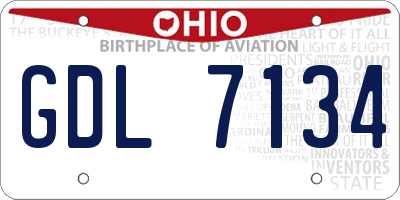 OH license plate GDL7134